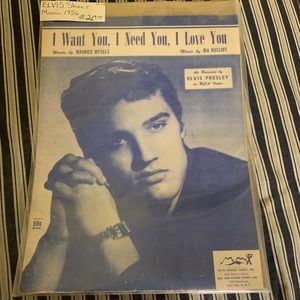 VINTAGE 1956 Elvis “I Want You, I Need You, I Love You” sheet music
